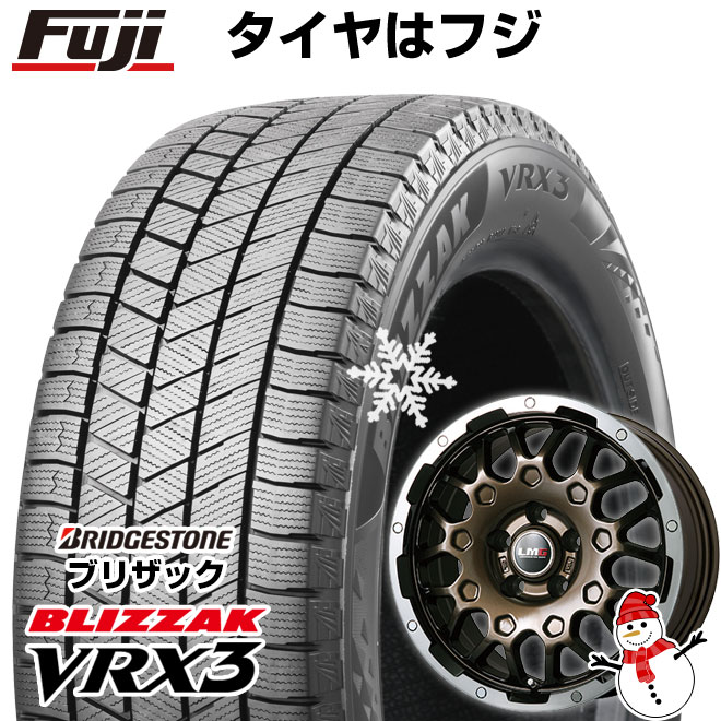 【新品】輸入車用 レネゲード スタッドレスタイヤ ホイール4本セット 215/60R17 ブリヂストン ブリザック VRX3 レアマイスター LMG MS-9W ブロンズリムポリッシュ 6.5J 17インチ(送料無料)|フジコーポレーション