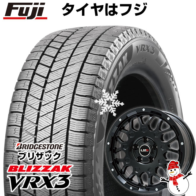 【新品】輸入車用 レネゲード スタッドレスタイヤ ホイール4本セット 215/65R16 ブリヂストン ブリザック VRX3 レアマイスター LMG MS-9W グロスブラック 6.5J 16インチ(送料無料)