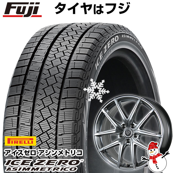 【新品】40系アルファード/ヴェルファイア スタッドレスタイヤ ホイール4本セット 225/60R18 ピレリ ウィンター アイスゼロアシンメトリコ トピー ロンギヌス RE-X トヨタ･レクサス車専 7J 18インチ(送料無料)