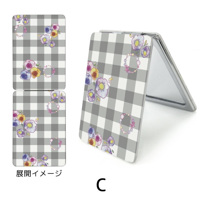 与え 折りたたみミラー コンパクト 鏡 化粧直し用 手鏡 ギンガムフラワー 拡大ミラー かわいい おしゃれ チェック 花柄 ギンガム フラワー 小さい 軽い 軽量 コスメ メイク用 化粧 雑貨 折り畳み式 かがみ メイク ミラー 携帯ミラー ハンドミラー コンパクトミラー Kgm026