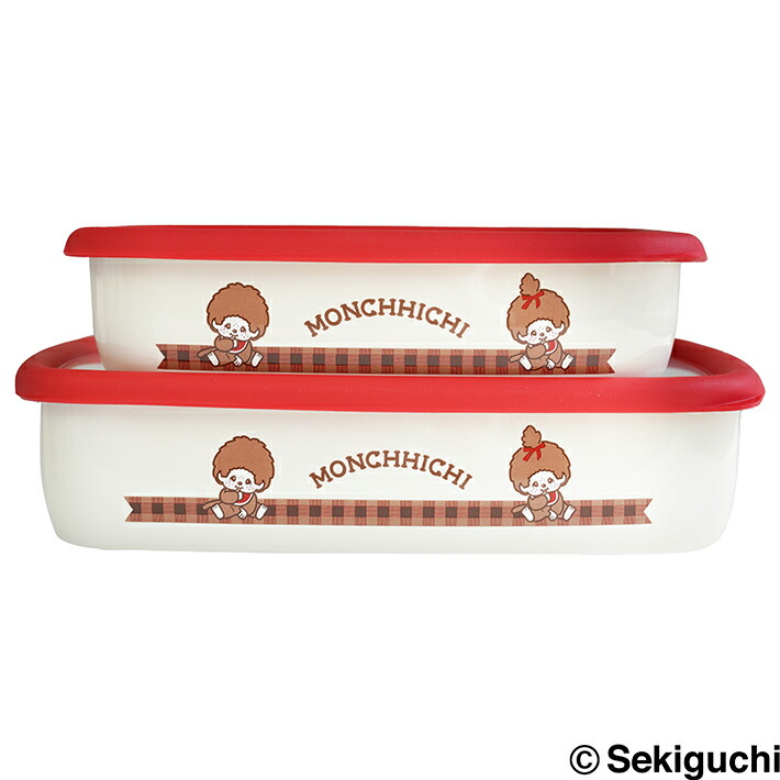 楽天市場】富士ホーロー モンチッチチェックシリーズ 浅型角容器