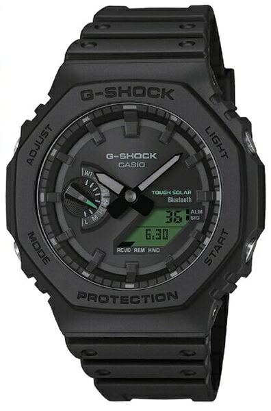 国内正規品CASIO Gショック カシオ腕時計Bluetooth 搭載ソーラー時計BLACK AND ELECTRO GREEN GA-B2100BEG-1AJF