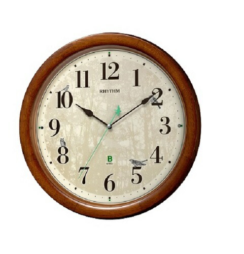 楽天市場】リズム(RHYTHM) 掛け時計 電波時計 アナログ 連続秒針 野鳥