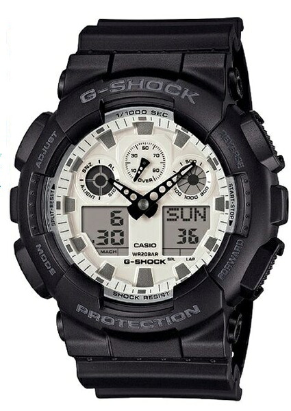 国内正規品CASIO Gショック カシオ腕時計G-SHOCK Blackand brilliant whiteシリーズGA-100WD-1AJF