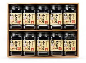 マルヒャク かき醤油味付けのり 10本入り ギフト かき-５０K[お年賀 送料無料 広島海苔 のし宛書 牡蠣醤油 海苔ギフト プレゼント 内祝 お返し バレンタイン]
