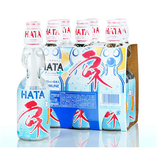 HATA ラムネ 透明ボトル  容器のみ HATA PREMIUM（プラスチック製玉押し栓20個入） ＊ケース販売