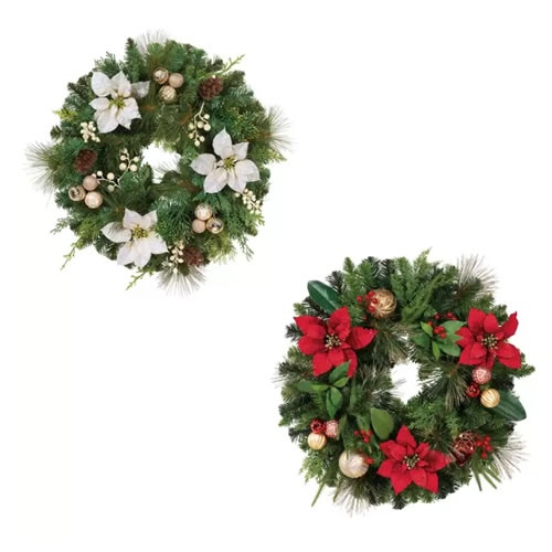 【楽天市場】【特売】クリスマス リース 直径約61cm 1個 【 Ornament Style Wreath X'mas デコレーション