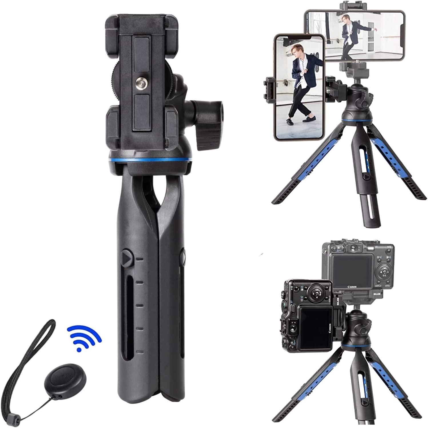 [Free Shipping S] Slick SLIK Smartphone Tripod Multi Pod Smartphone R [Kencoat Kinner Camera Compatible Smartphone Holder Integrated Bluetooth Remote Control Included, 5 Tier Mobile Link, Max Load Weight 1 kg]