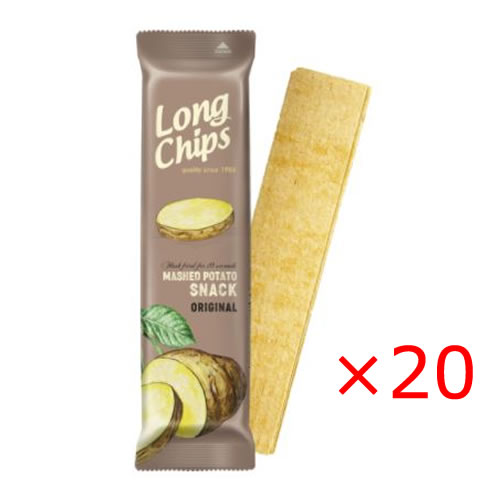 【送料無料s】 (1ケース）ペルネス ロングポテトチップス オリジナル 75g×20袋 【ロングチップス Pernes Long Chips Sea Salt&Vinegar スナック ラトビア おつまみ おやつ おしゃれ カワイイ】