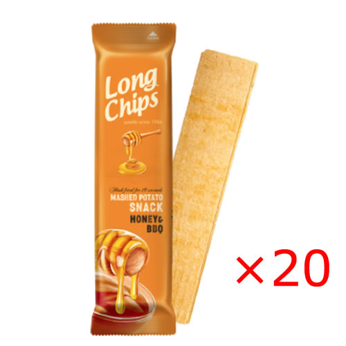 【送料無料s】 (1ケース）ペルネス ロングポテトチップス ハニーバーベキュー味 75g×20袋 【ロングチップス Pernes Long Chips Sea Salt&Vinegar スナック ラトビア おつまみ おやつ おしゃれ カワイイ】