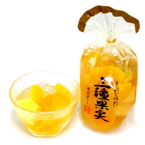 サンヨー堂 多彩な味わい ＜三種果実＞果実ゼリー 350g SUNYO お盆 初盆 お供え フルーツゼリー