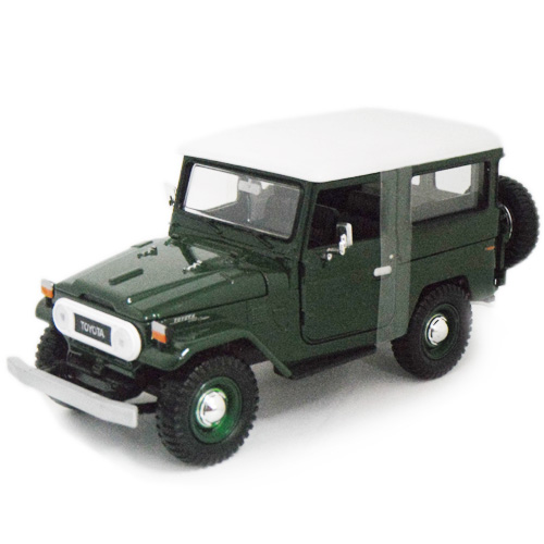 TOYOTA FJ 40 Green 1/24 MOTORMAX 4167円【トヨタ グリーン 緑 白 ランドクルーザー モーターマックス ランクル ミニカー ダイキャストカー】【コンビニ受取対応商品】