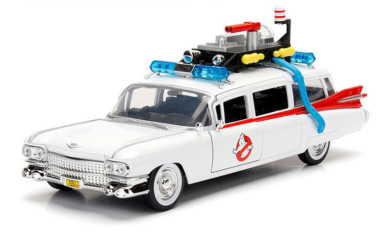 JADA (ジャダ) Ghostbusters Ecto-1 Cadillac Ambulance 1/24 活動写真 ゴーストバスターズ キャデラック 救急車 ミニカー 車-おもちゃ