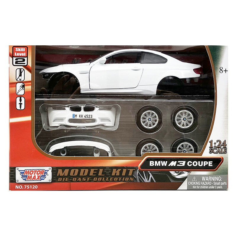 MotorMax （モーターマックス） BMW M3 Coupe MODEL KIT 1/24 白いこと 模範例一揃いの道具 滅多に無い 現品区分線 ミニカー ミニカー・トイカー-車-おもちゃ