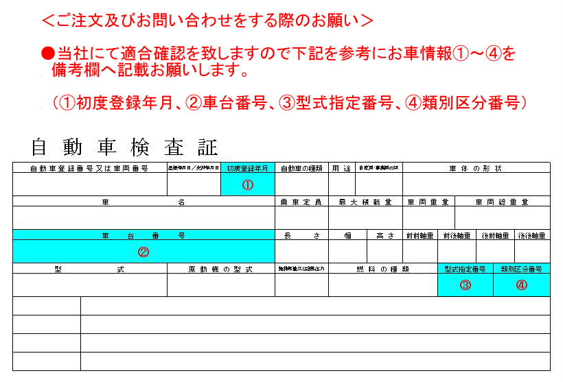 車検証見本