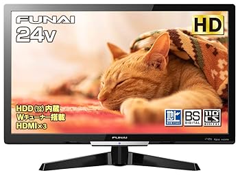 【中古】フナイ 24V型 液晶テレビ ハイビジョン ダブルチューナー 500GB HDD内蔵(裏番組録画対応) FL-24H2010 地上・BS・110度CSデジタル｜フジセイ