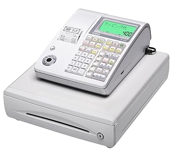 【中古】カシオ レジスター 10部門 ドロア分離型 TE-400-WE ホワイト｜フジセイ