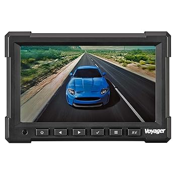【中古】Voyager VOM718 7インチ液晶カラーバックアップ リアビュー 車観測モニター カメラ入力3台 カメラ対応ビデオ(カメラ別売) NTSC/PAL対応 12V~24V｜フジセイ