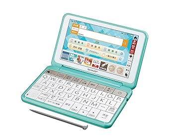【中古】小ざかしい 色合い陰電子字引き Brain 中学生青写真 緑であること系 2018年秋青写真 PW-AJ1-G
