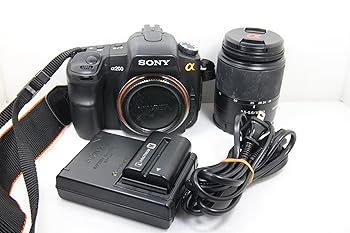【中古】SONY デジタル一眼二眼レフ写真機 水晶体一揃いの道具 α200 水晶体一揃いの道具 黒いこと DSLR-A200K