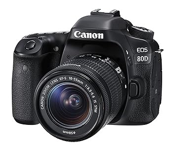 【中古】Canon デジタル一眼二眼レフ写真機 EOS 80D 水晶体一揃いの道具 EF-S18-55粍 F3.5-5.6 IS STM 嘱する EOS80D1855ISSTMLK