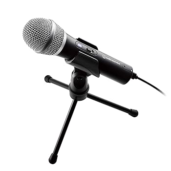 【中古】audio-technica USB マイク テレ細工物/在宅仕え奉る/生放送/吹き込み/ポッドキャスト/実況 黒いこと ATR2100x-USB