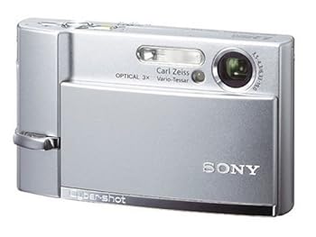 【中古】SONY デジタルスチルカメラ Cyber-Shot(サイバーショット) T50 720万絵素 しろがね色 DSC-T50 S