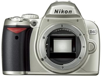 【中古】Nikon デジタル一眼二眼レフ写真機 D40 しろがね色 上半身本体 D40S