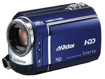 【中古】JVCケンウッド 優勝者 固定ディスクテレビカメラ Everio エブリオ ロイヤル青色 GZ-MG330-A