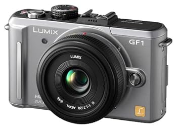 【中古】パナソニック 鏡鑑受け答え一眼写真機/水晶体一揃いの道具(20粍/F1.7ホットケーキ水晶体嘱する) ブレードシルバー DMC-GF1C-S