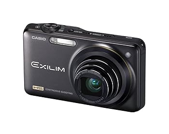 【中古】CASIO デジタル写真機 EXILIM 1210万絵素 光学望遠レンズ7倍 EX-ZR10BK