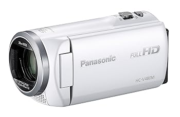 【中古】パナソニック 固定ディスクテレビカメラ V480M 32GB 高倍率90倍望遠レンズ 白いこと HC-V480M-W