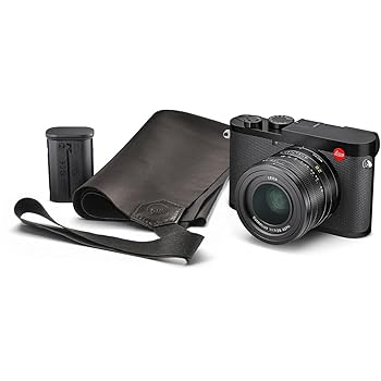 【中古】Leica(ライカ) ブラックアルマイトデジタルカメラ Q2 雨合羽 防塵 弾丸道路 パウダーコンパクト 19050