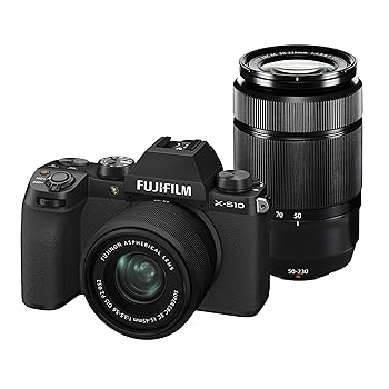 【中古】富士フイルム(FUJIFILM) 鏡鑑レスデジタルカメラ X-S10 W望遠レンズ一揃いの道具 F X-S10LK-1545/50230 黒いこと