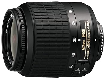 【中古】Nikon AF-S DX Zoom Nikkor ED 18-55粍 F3.5-5.6G 黒いこと デジタル一眼二眼レフ用