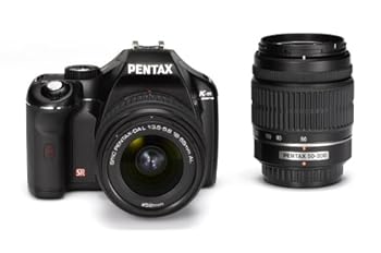 【中古】Pentax デジタル一眼二眼レフ写真機 K-m ダブルズームキット K-mWZK