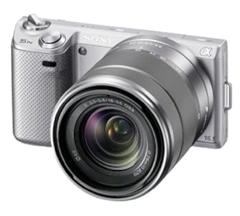 【中古】SONY 鏡鑑受け答え一眼写真機 α NEX-5N ダブルズームレンズキット しろがね色 NEX-5NY/S