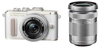 【中古】OLYMPUS 銀鏡受け答え一眼 E-PL8 EZ ダブルズームキット 白いこと