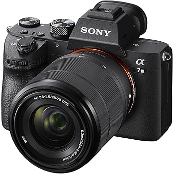 【中古】SONY(ソニー) フルサイズ 銀鏡受け答え一眼写真機 α7III 望遠レンズ一揃いの道具(同梱水晶体:SEL2870) 黒いこと ILCE-7M3K