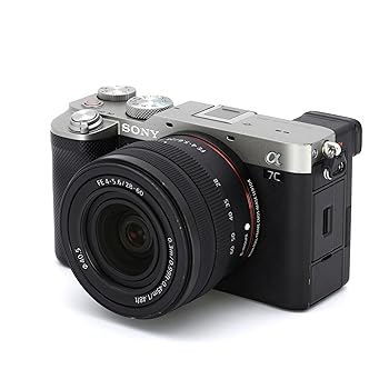 【中古】SONY(ソニー) フルサイズ 鏡鑑受け答え一眼写真機 α7C 望遠レンズ一揃いの道具(同梱水晶体:SEL2860) しろがね色 ILCE-7CL S