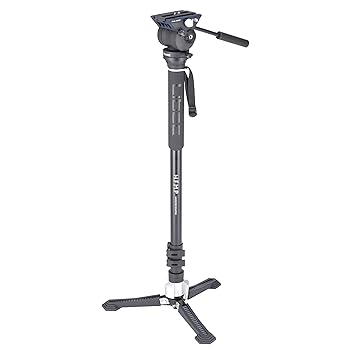【中古】[ Libec/リーベック ] HFMP KIT 雲台付き添い人 一脚取り合わせ 写真機用一脚 独立独歩式 LED点火装置付き添い人 ワンタッチ着脱式一皿 横すべり一皿 親しさ雲台
