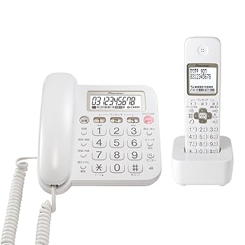 【中古】パイオニア TF-SA15S デジタルコードレス電話機 子機1台付き/迷惑電話対策 ホワイト TF-SA15S-W