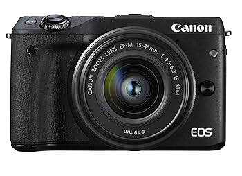 【中古】Canon ミラーレス一眼カメラ EOS M3 レンズキット(ブラック) EF-M15-45mm F3.5-6.3 IS STM 付属 EOSM3BK-1545ISSTMLK