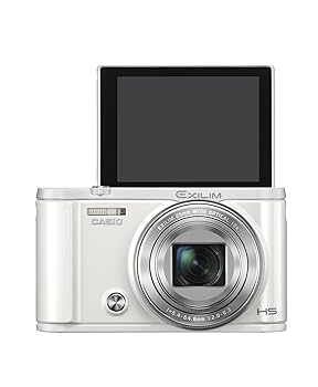 【中古】CASIO デジタル写真機 EXILIM EX-ZR3100WE 自分自身撮りチルト液晶 スマホへ自動小銃変速機 白いこと