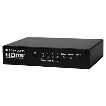 【中古】PLANEX 4界面HDMIセレクター 4K/2K@60サイクル画質、3D小間絵相応う 遠隔操作属する HDMI-4UHD