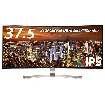 【中古】LG 管する 見せびらかす 38UC99-W 37.5in/曲面 UltraWide(3840×1600)/IPS 非光輝/USB Type-C、HDMI×2、DP/金棒引き/高さ合わせる