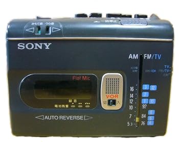 【中古】ラジオ受信機付き添い人テープテレコ TCM-F59