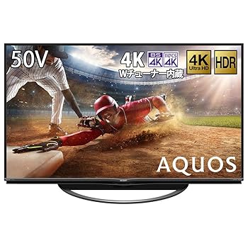 【中古】せつ然たる 50V型 4Kラジオ受信機内蔵 液晶 テレビ受像機 AQUOS 4T-C50AN1 かっこ良いテレビ受像機(Android TV) N-Blackダイアログボックス HDR相応う