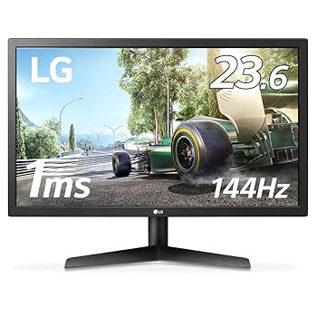 【中古】LG ゲーミング 管する 見せびらかす 24GL600F-B 23.6in/1ms/144サイクル/盛りだくさん固定ディスク/TN非光輝/FreeSync/HDMI×2,DisplayPort