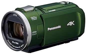 【中古】パナソニック 4K テレビカメラ VX2M 64GB 光学24倍望遠レンズ フォレストカーキ HC-VX2M-G